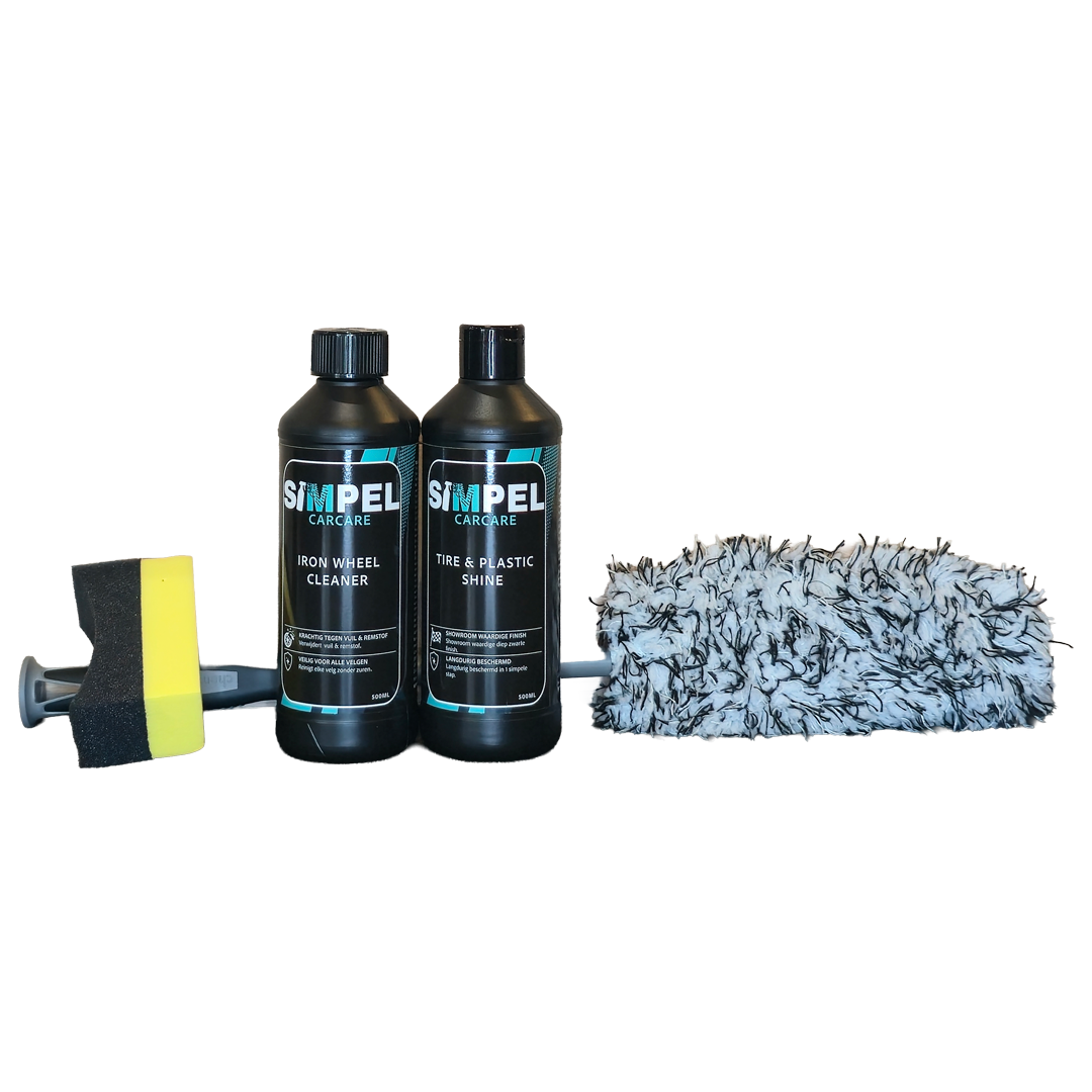 Simpel Wielen Pakket Cardetailing Detailer autowassen velgen reinigen